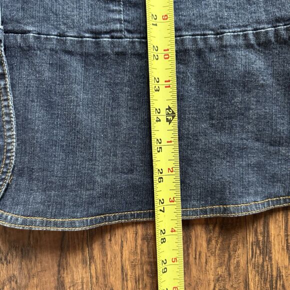 Casual Corner Jean Jacket Women's Plus Size 2XL Dark Denim Peplum Stretch - Picture 6 of 11